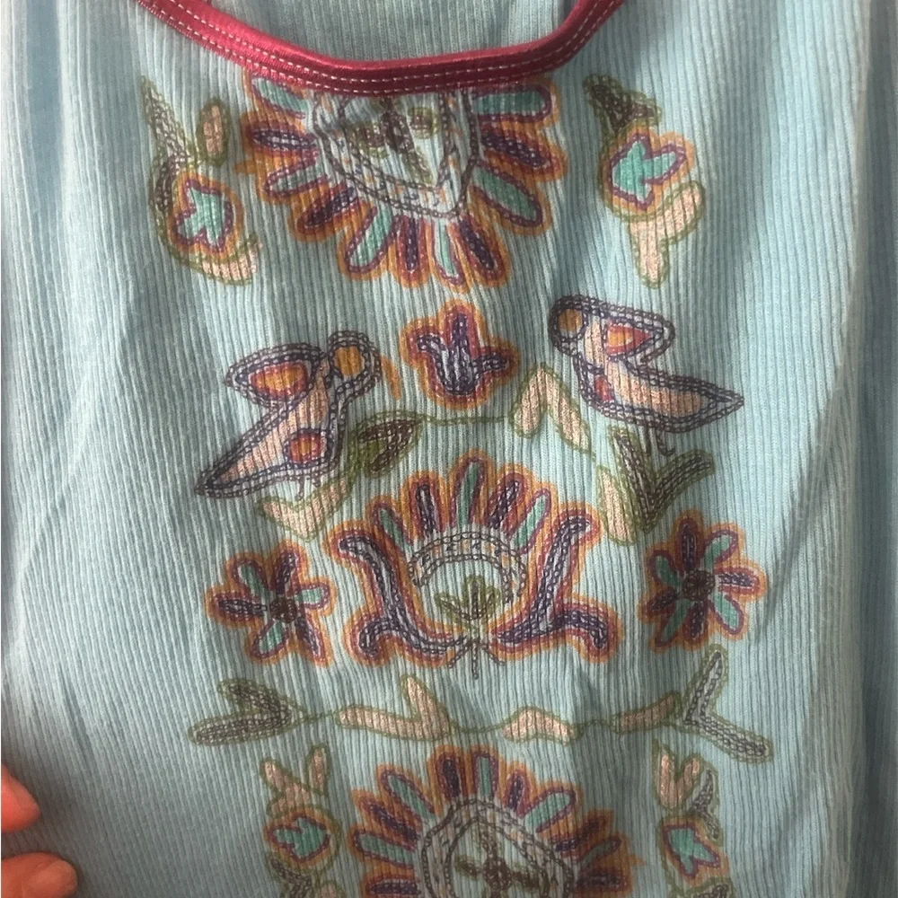 Vintage Free people Blue Floral Women's Top - Picture 7 of 8
